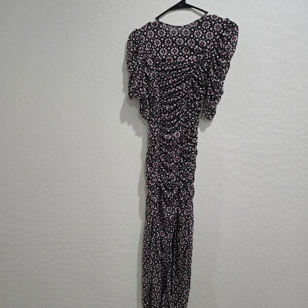 Free People Black and White Geometric Long Sleeve Dress - Picture 3 of 6